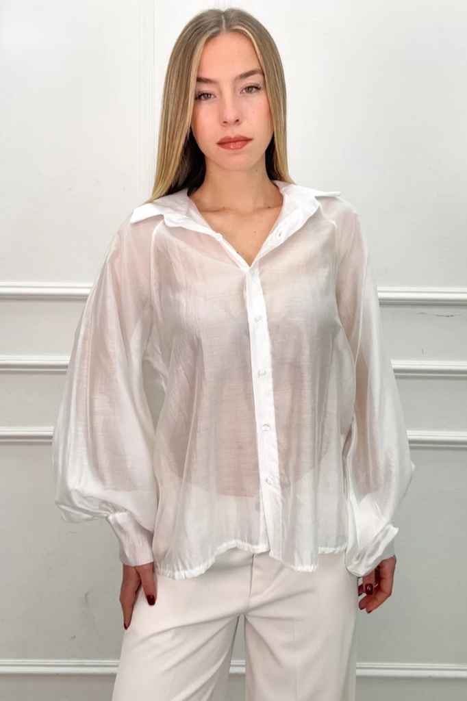 Transparante blouse Riley zijdelook nm85