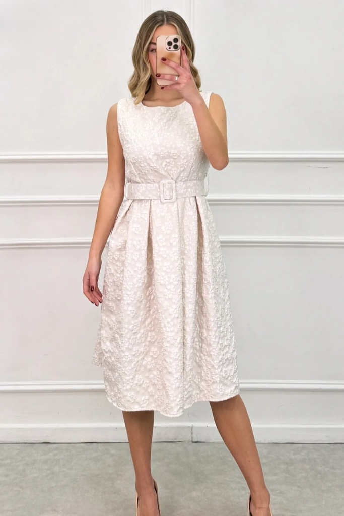 Mouwloze jurk Rick met bloemetjes