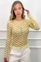 Transparant kanten shirt Ravi lange mouw