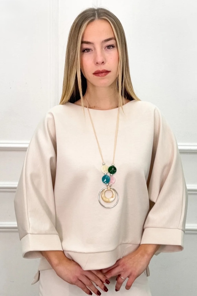 Pull Raf met vleermuismouw en halsketting nm45