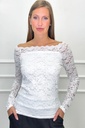Off-shoulder kanten shirt Reza