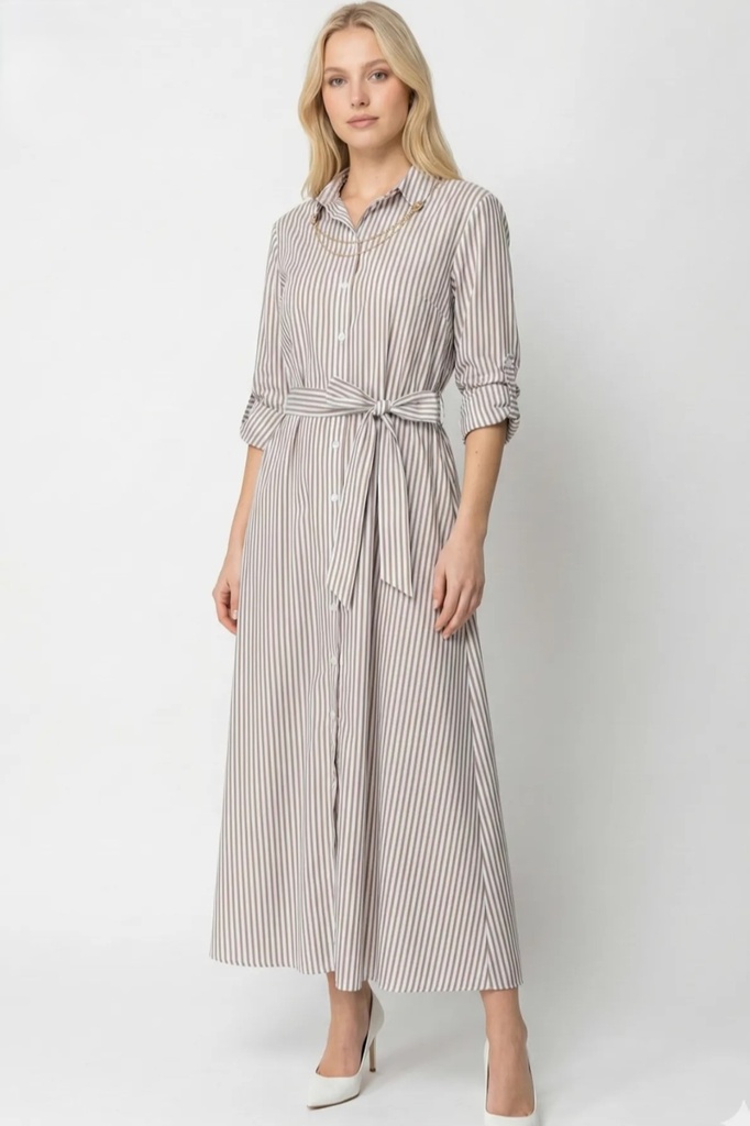 Lange gestreepte jurk Rutger nm70