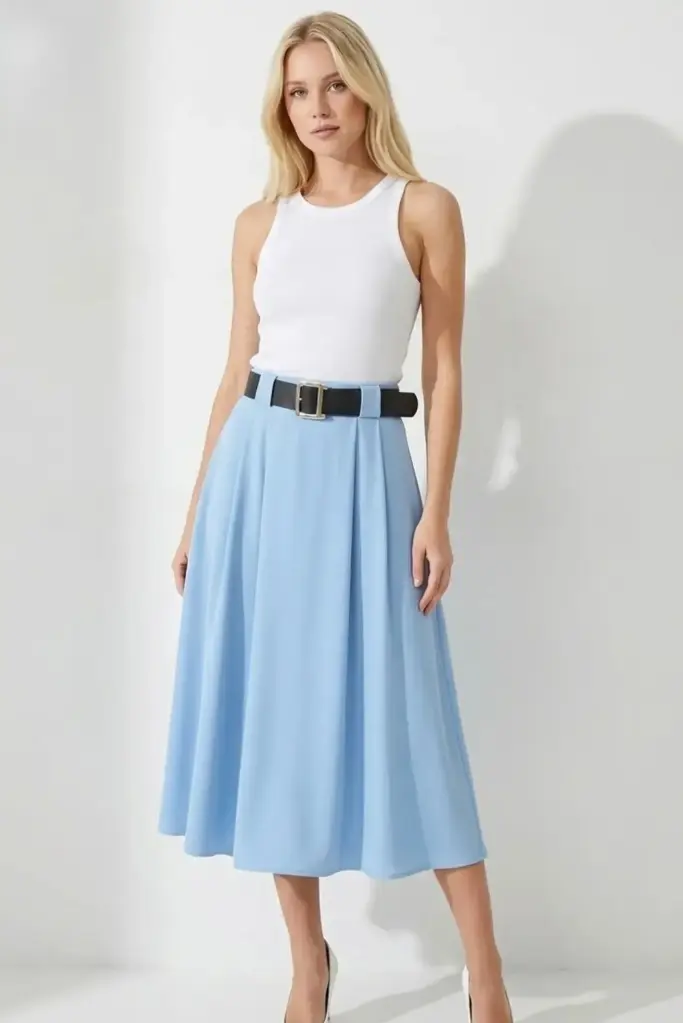 Halflange rok Rohan met riem