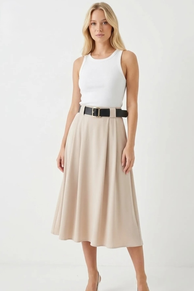 Halflange rok Rohan met riem