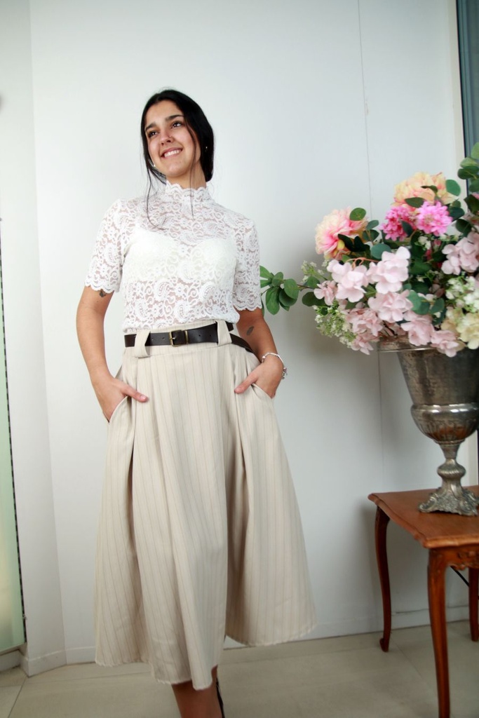 Halflange rok Rohan met riem