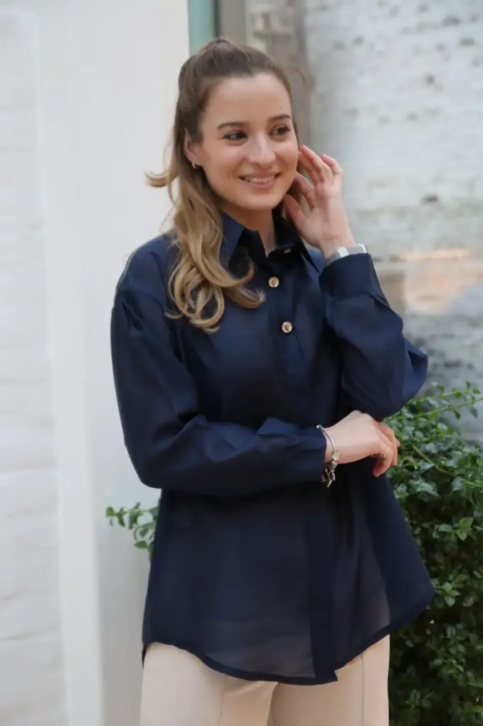 Shintz blouse Rozemarijn blindsluiting