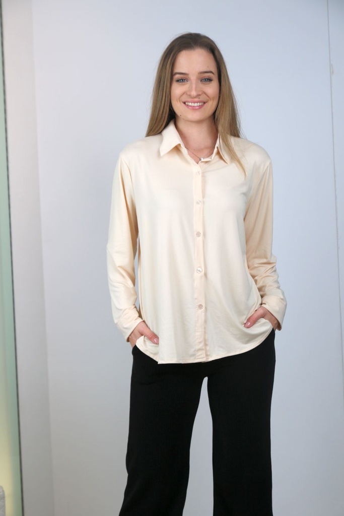Jersey blouse Rayan nm20 viscose jersey polokraag 