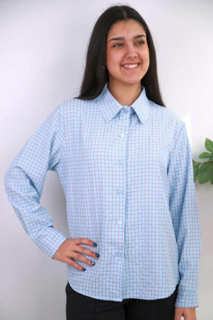 Geruite blouse Ralf nm85