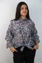 Blouse florale Rowen avec manche trompette nm85