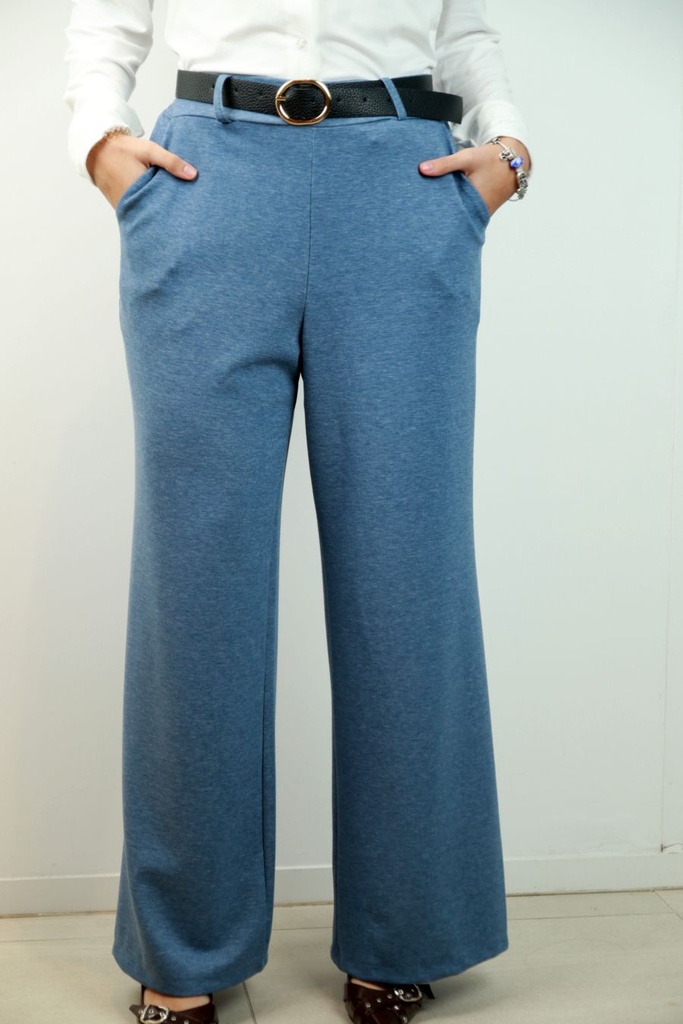 Flarebroek Ouasim nm56 elastische katoen jersey fijn geribd 