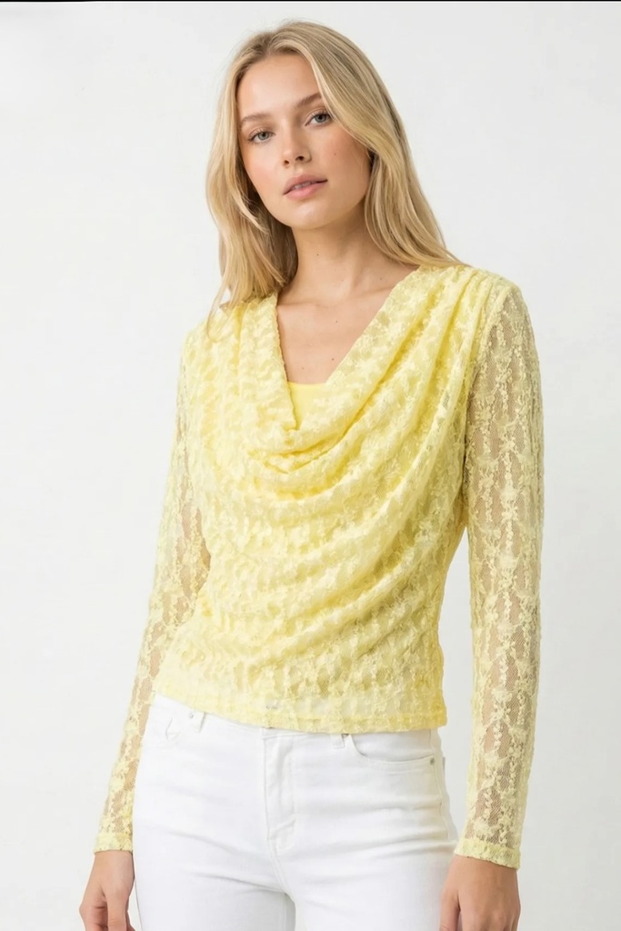 T-shirt Oumaima nm40 kant drapagekraag