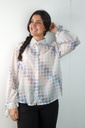 Blouse Rosan met diagonaal bolletjespatroon nm85