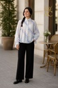 Blouse Rosan with diagonal polka dot pattern nm85