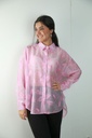 Blouse Remy geborduurd bladermotief nm85