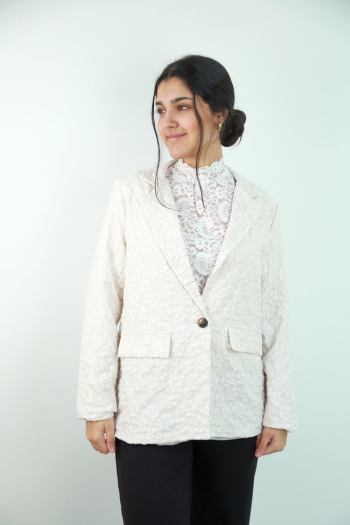 Gebloemde blazer Romaisa met reverskraag