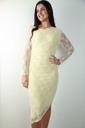Fitted draped dress Royce with lace details nm47