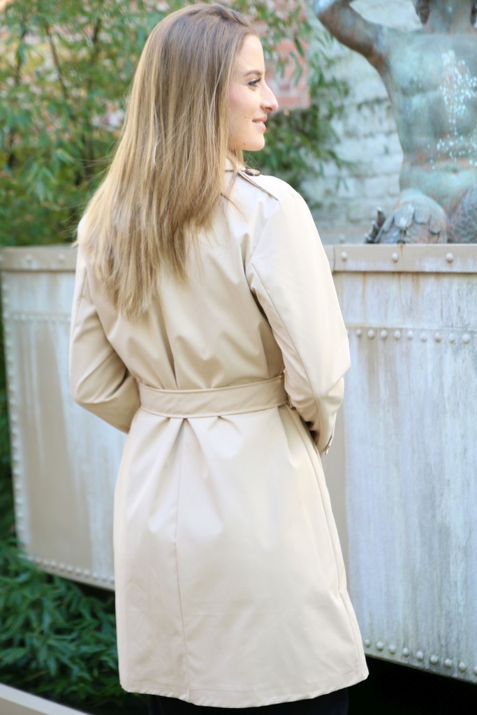 Trenchcoat Omari puntkraag dubbel rij knopen 