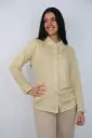 Blouse Sofie nm20 ruit in ruit kraag nacré doorgeknoopt