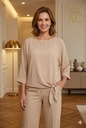 Blouse Sarah nm43 crêpe strikdetail driekwartmouw 