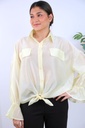 Transparante blouse Rosalinde met trompetmouw nm85
