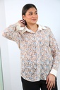 Blouse Rivano floqué op netstof 