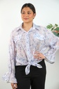 Floral blouse Roberto with trumpet sleeve nm85