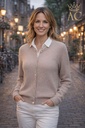 Cardigan Sami nm25 suri alpaca, ronde hals, lange mouwen met nacré knopen