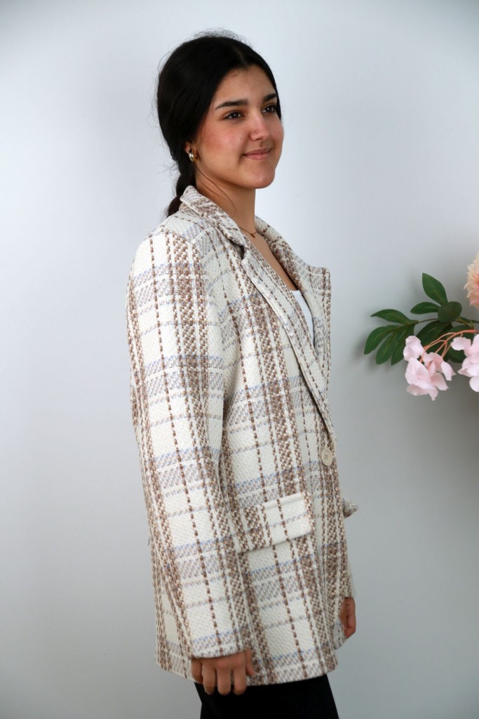 Blazer Nikay nopjesgaren geruit patroon reverskraag 