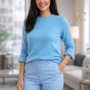 Pull Niven nm10 driekwart mouwen gepofte mouwboord