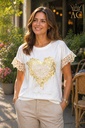 T-shirt Noach nm92  gehaakt verguld hart 