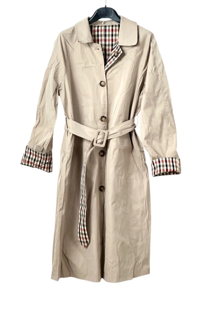 rench Otman omkeerbaar geruite voering taillebinder