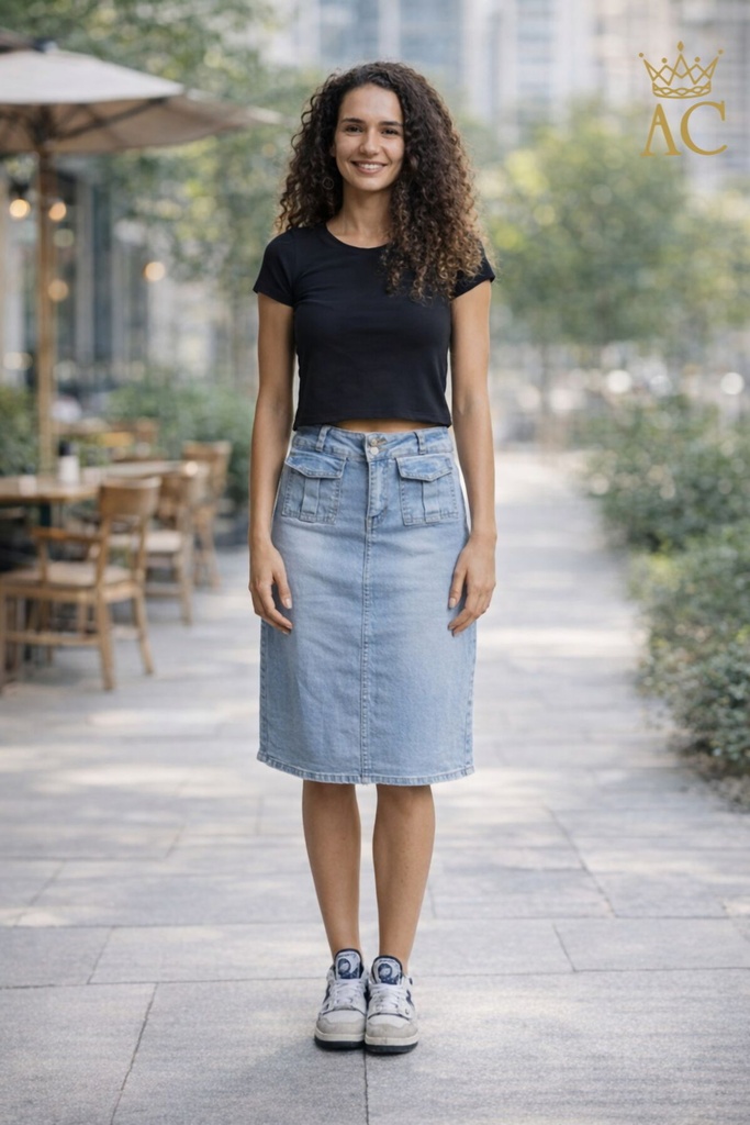 Kokerrok Otje nm76 2 opgestikte zakken rits metalen drukknop