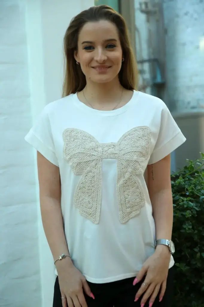 T-shirt nm95 with bow Nanouk