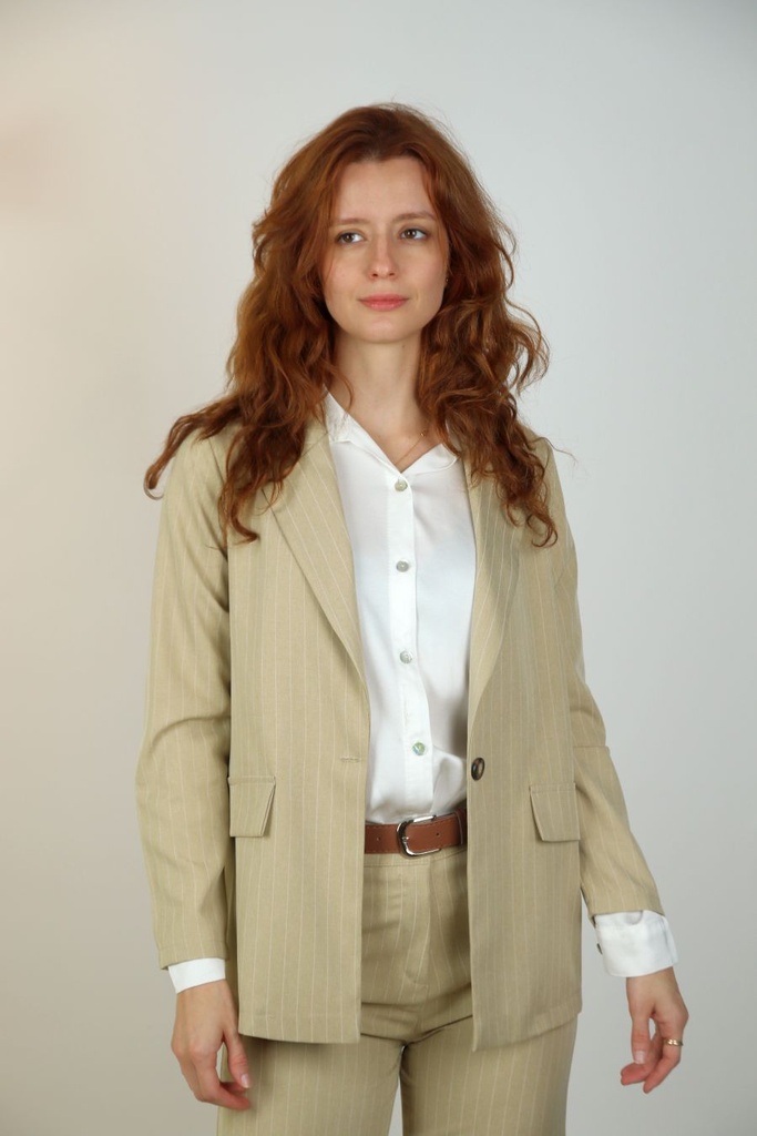 Ravza blazer with pinstripe and lapel collar