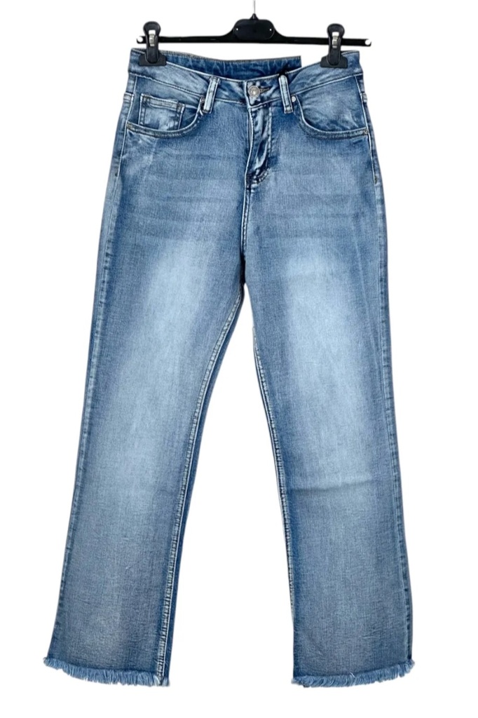 Jeans pants Rochelle straight leg with frills nm98