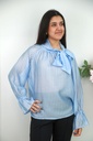 Blouse Nessim nm85 strikkraag manchette volant 