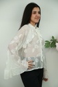 Nabila nm85 blouse ruffle collar with flounce
