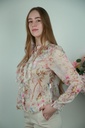 Blouse Nuh bloemenprint ronde hals met volants