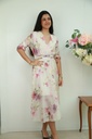 dress Nomé nm85 floral print waist tie lined