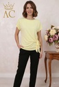 T-shirt Nylah nm66 geknoopte strik zijkant ronde hals