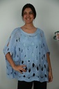Pull Nomy ajour-steek vleermuismouw ronde hals