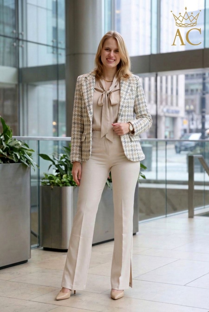 Blazer Olsen nm74 nopjesgaren houndstooth reverskraag 