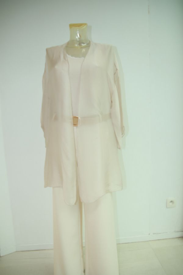 Jacket Qamar nm100 pointed without collar wide trumpet sleeves