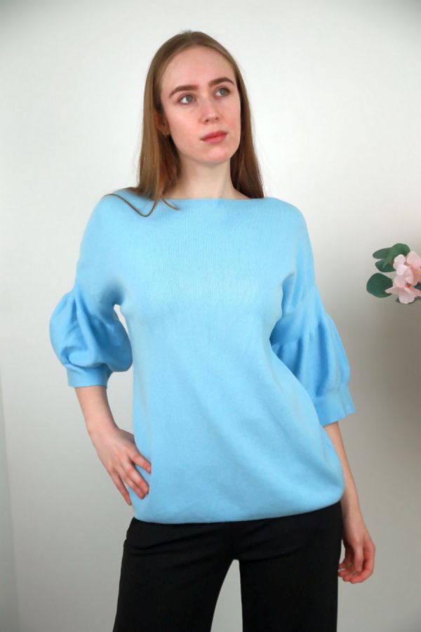 Pull Nuala nm50 3/4e pofmouw ronde hals