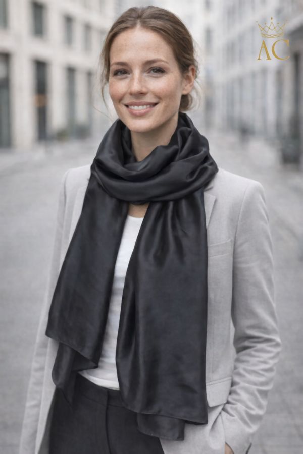 Satin scarf Senne nm100
