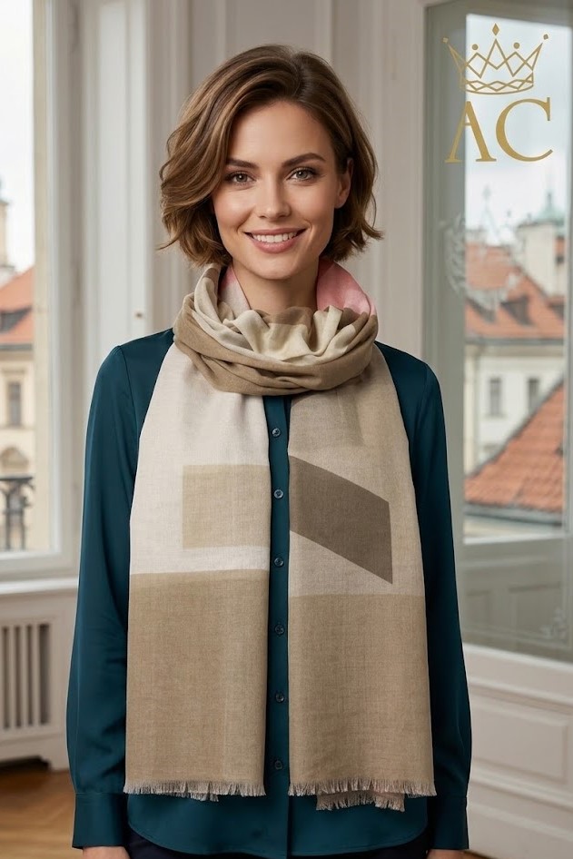 Scarf Ramin 'Happy' in color planes nm100