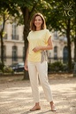 T-shirt Ridwan gedrapeerde taille met strik nm66