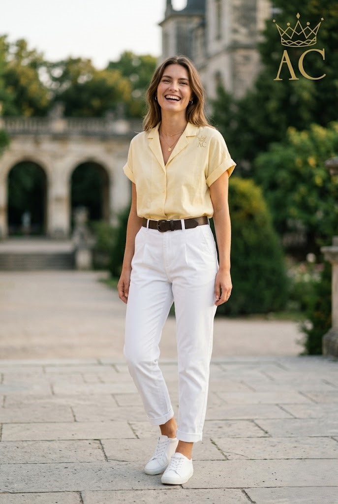 Pantalon Olympia nm98 poches horizontales à glissière, coupe de la mère