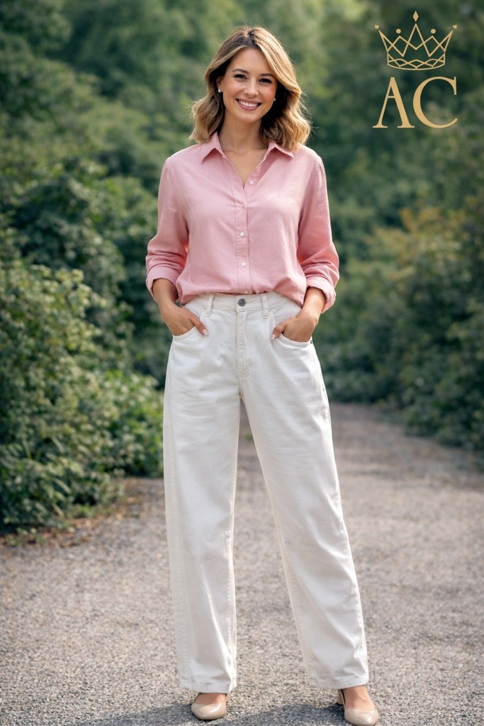 Pantalon Oene nm98 mom's fit heavy cotton straight leg