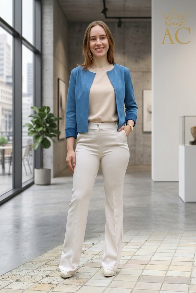 Cardigan sans col Olly court col rond eco suede